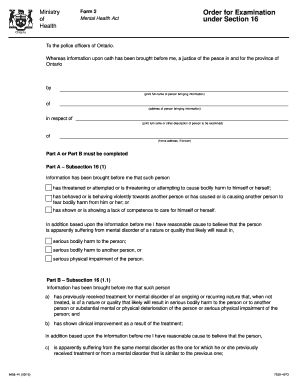 Form 2 Mental Health Act