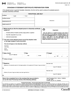  Canadian Citizenship Application Form 2011-2024