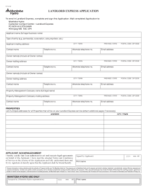 Landlord Express  Form