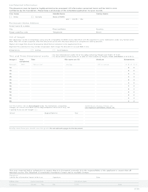 Application Form of the Elizabeth Greenshields