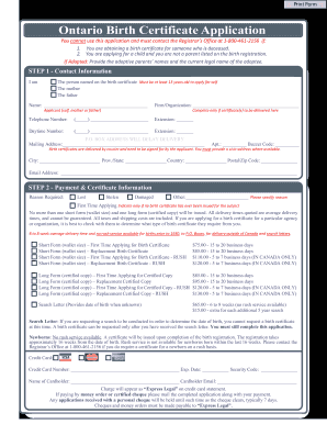 Ontario Application PDF  Form: get and sign the form in seconds