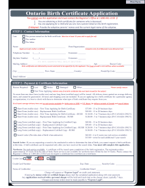 Ontario Application PDF  Form