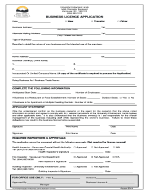Business License Form