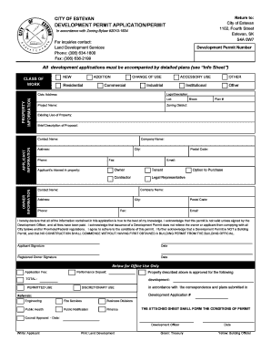 DEVELOPMENT PERMIT APPLICATIONPERMIT City of Estevan  Form