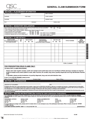 Green Shield Forms PDF