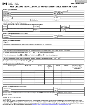 Nihb Prior Approval Form