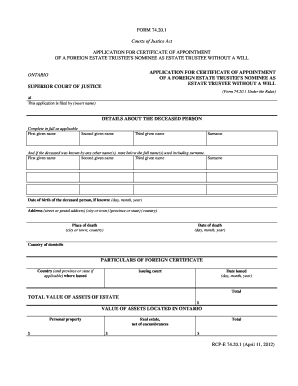 Application 74201 Form