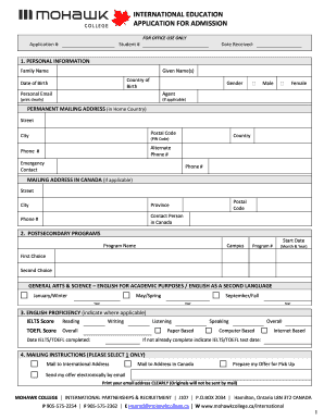Admission Du Collège Mohawk Form - Fill Out and Sign Printable PDF Template | signNow Admission Du Collège Mohawk Form - Fill Out and Sign Printable PDF Template | signNow