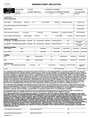  Acura Credit Application 2011