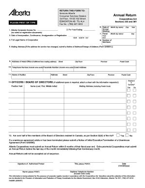 Service Alberta  Form