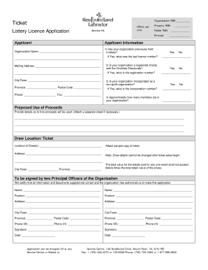 Lottery License Nl  Form