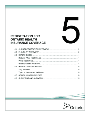 Ontario Health Card Application Form PDF