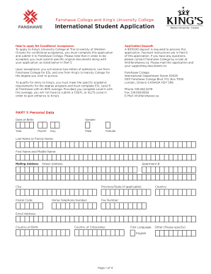 Fanshawe College Offer Letter Sample  Form