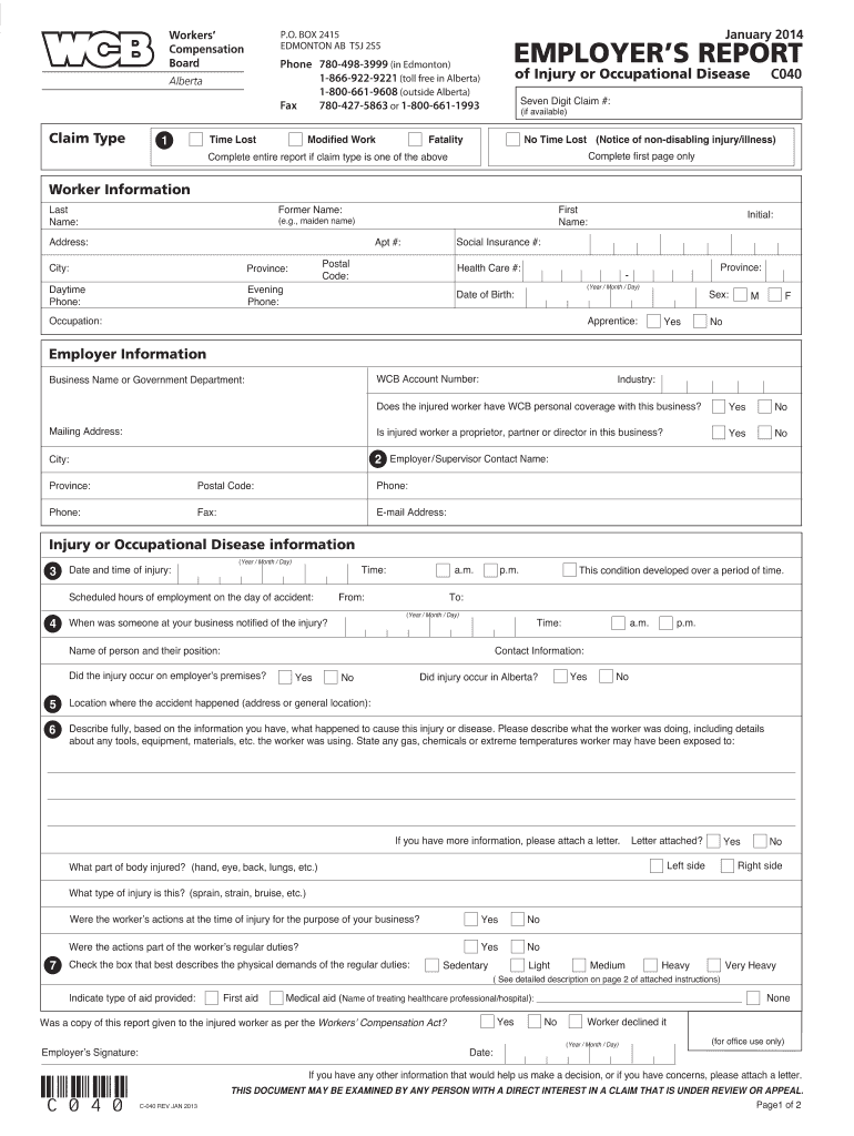  Form C 040 2014