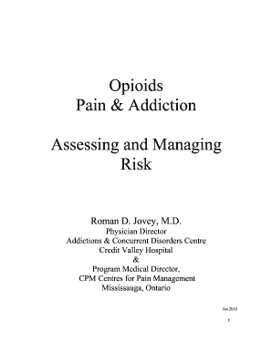 Opioid Risk Tool Clinician Form