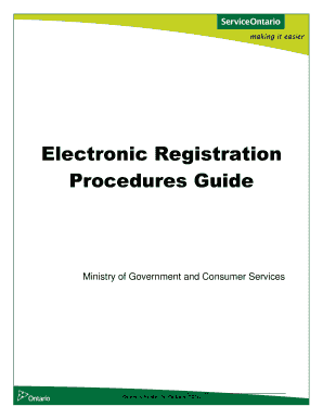 Electronic Registration Procedures Guide  Form