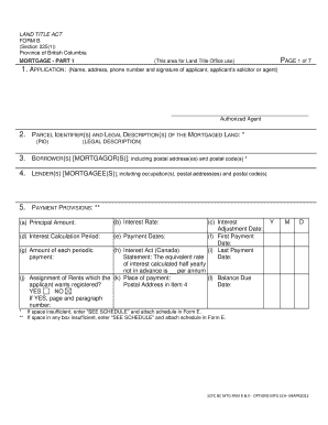 Mortgage Form B Street Capital