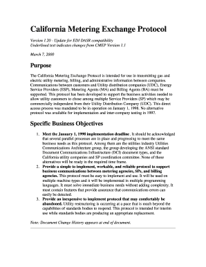 California Metering Exchange Protocol  Form