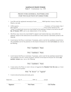 Proxy Form to Print