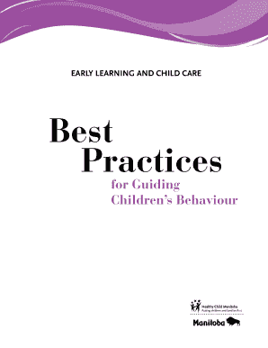 Best Practices for Guiding Behaviour Manitoba  Form