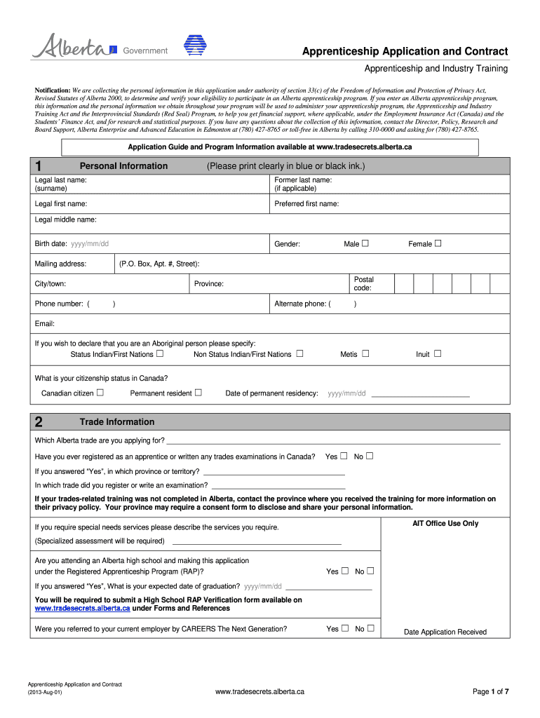  Where to Apprentice for Picker Alberta 2013-2024