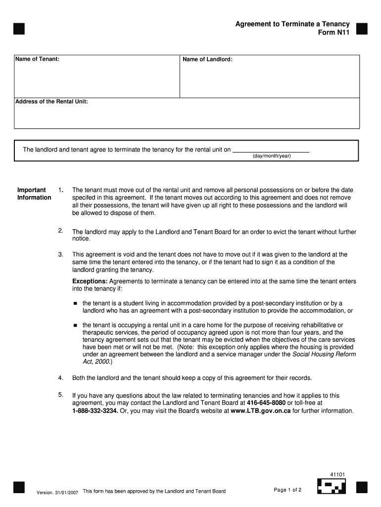  N11 Form 2007-2024