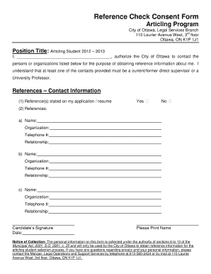 Ottawa Ontario  Form