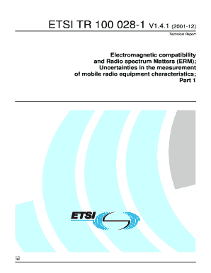 Etsi Tr 100 028  Form