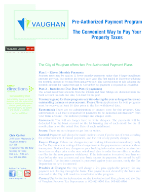 Vaughan Property Tax Login  Form