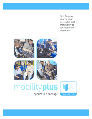 Application Package York Region Transit Mobility Plus  Form