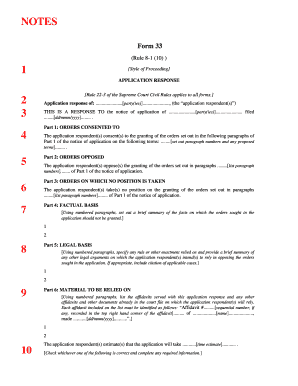  Form 33 Bc Supreme Court 2010