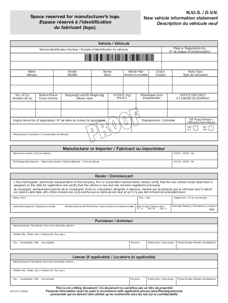  Fillable Nvis 2006-2024