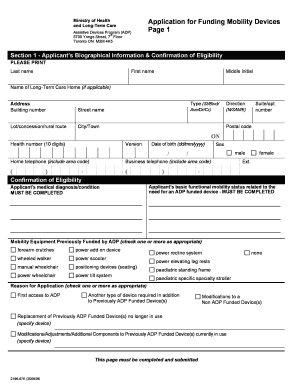 Adp Application Form PDF