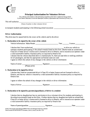 Tdsb Volunteer Form