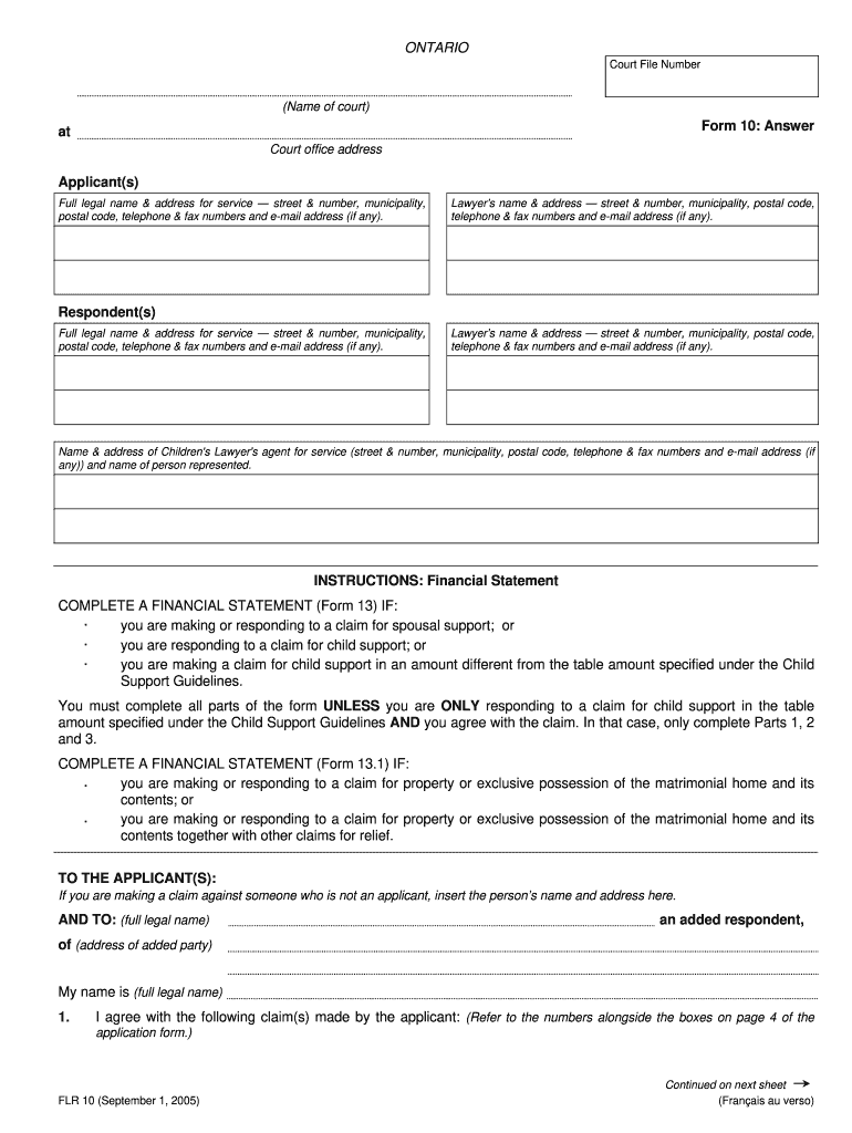  Articles of Dissolution Ontario Form 10 2005