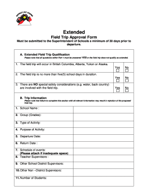 Field Trip Form PDF