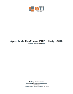 Apostila De ExtJS Com PHP E PostgreSQL V0 Rodrigo K Nascimento  Form
