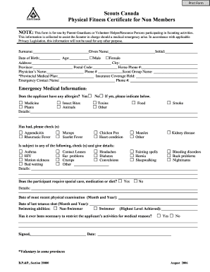 Physical Fitness Certificate How to Fill  Form