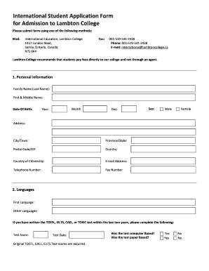 Student Application Form