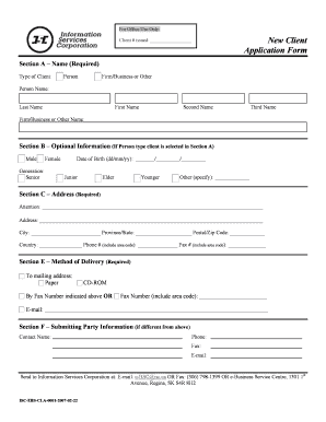 Client Application Form