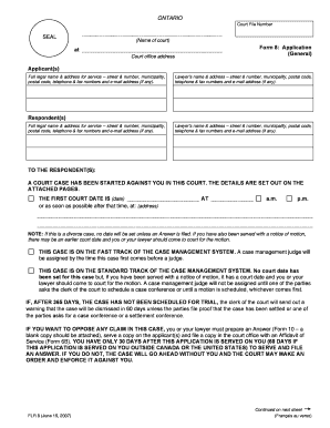 Divorce Application Form