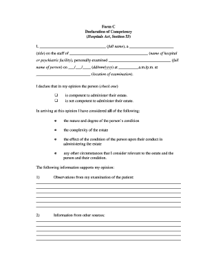 Letter of Competency Template  Form