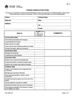 Trainer Form
