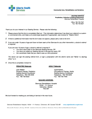 Alberta Health Services Forms