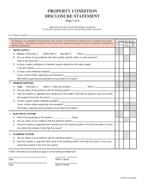 Property Condition Disclosure Statement MacKay Real Estate  Form