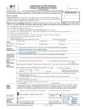 Taxpayer Identification Number  Form