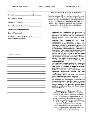 Truancy Form