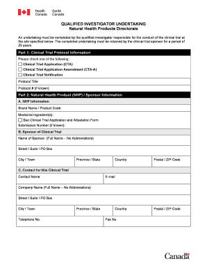 Qualified Investigator Undertaking  Form