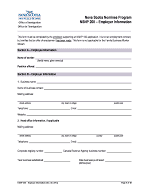 Nsnp 100  Form