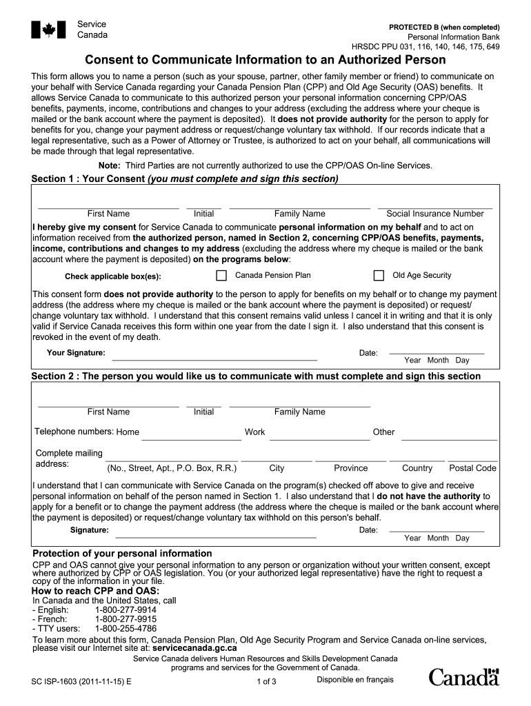 Isp 1603 Form 2011-2025